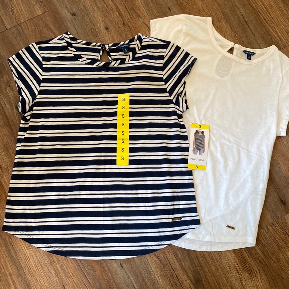 Lot of 2 NAUTICA Short Sleeve Tops T-shirts
